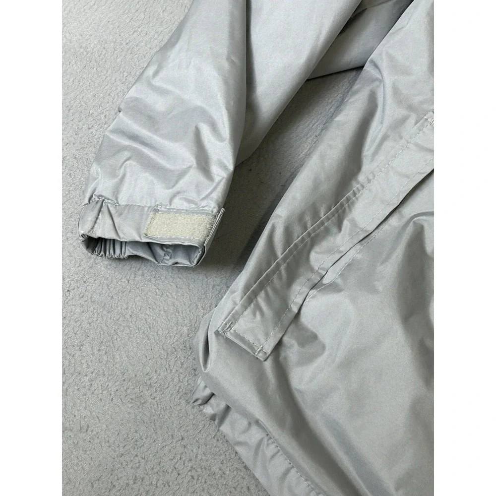 USPA Polo Coat Mens Size Large Fleece Lined Zip‎ Up Jacket Gray Logo